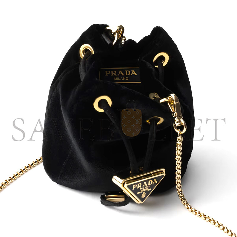 PRADA VELVET MINI POUCH 1NR016 (12*9*6cm) PRADA VELVET MINI POUCH 1NR016 (12*9*6cm)